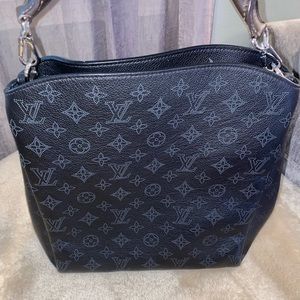 Louis Vuitton mahina babylone pm black hobo bag